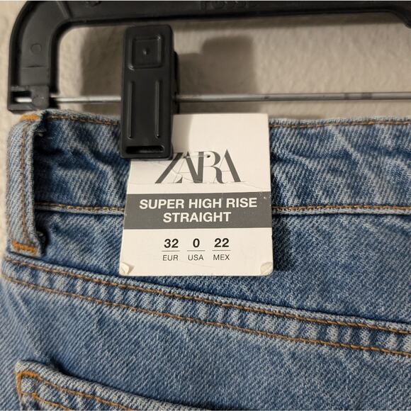 Zara super high rise straight jeans - Picture 3 of 4